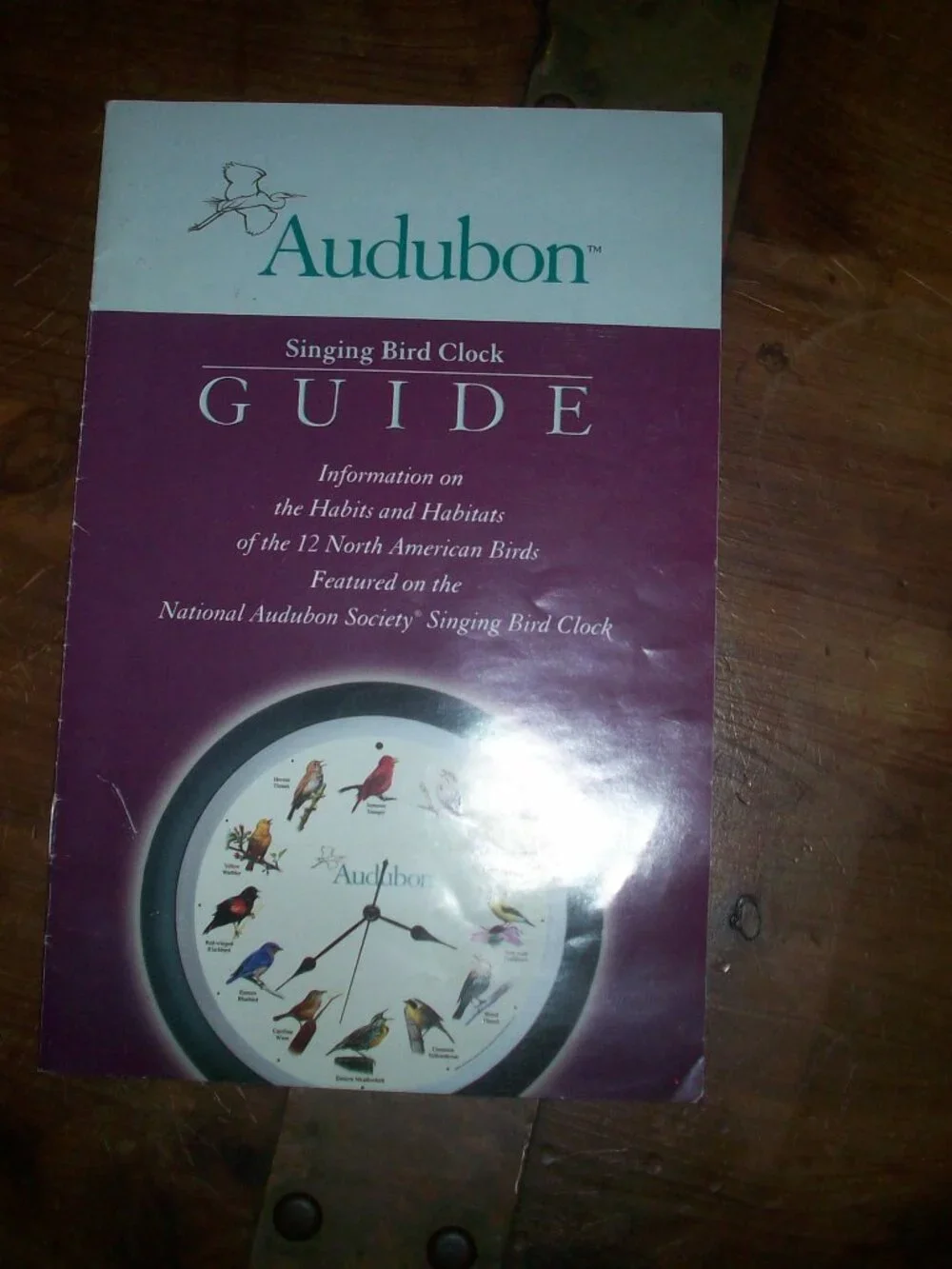 Audubon Society Singing Bird Clock North American, GUIDE Booklet ONLY